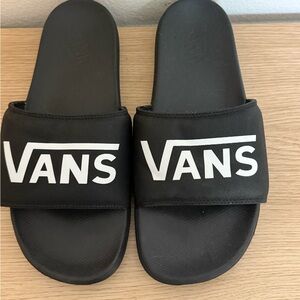 Vans Black and White Slide Sandals